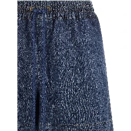 Blue Cotton Bermuda Shorts