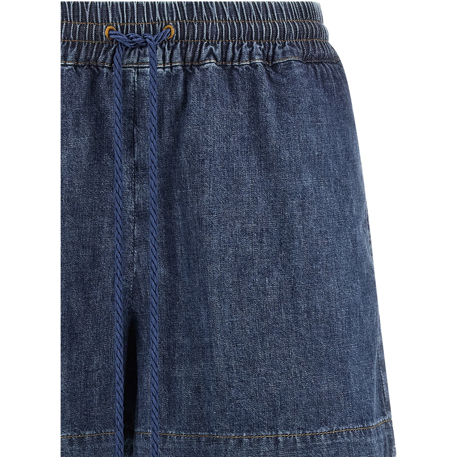 Blue Cotton Bermuda Shorts