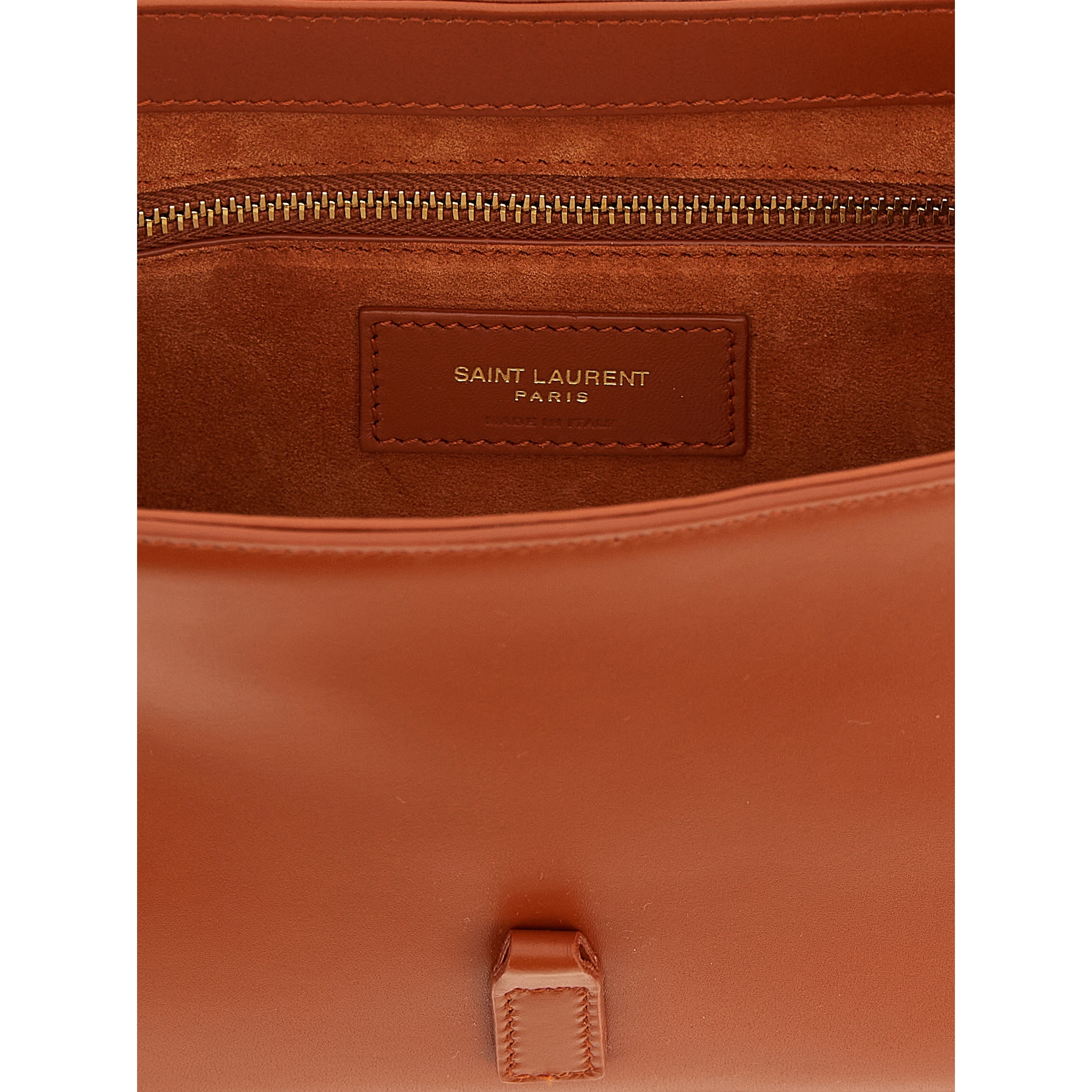 Orange Calfskin Shoulder Bag