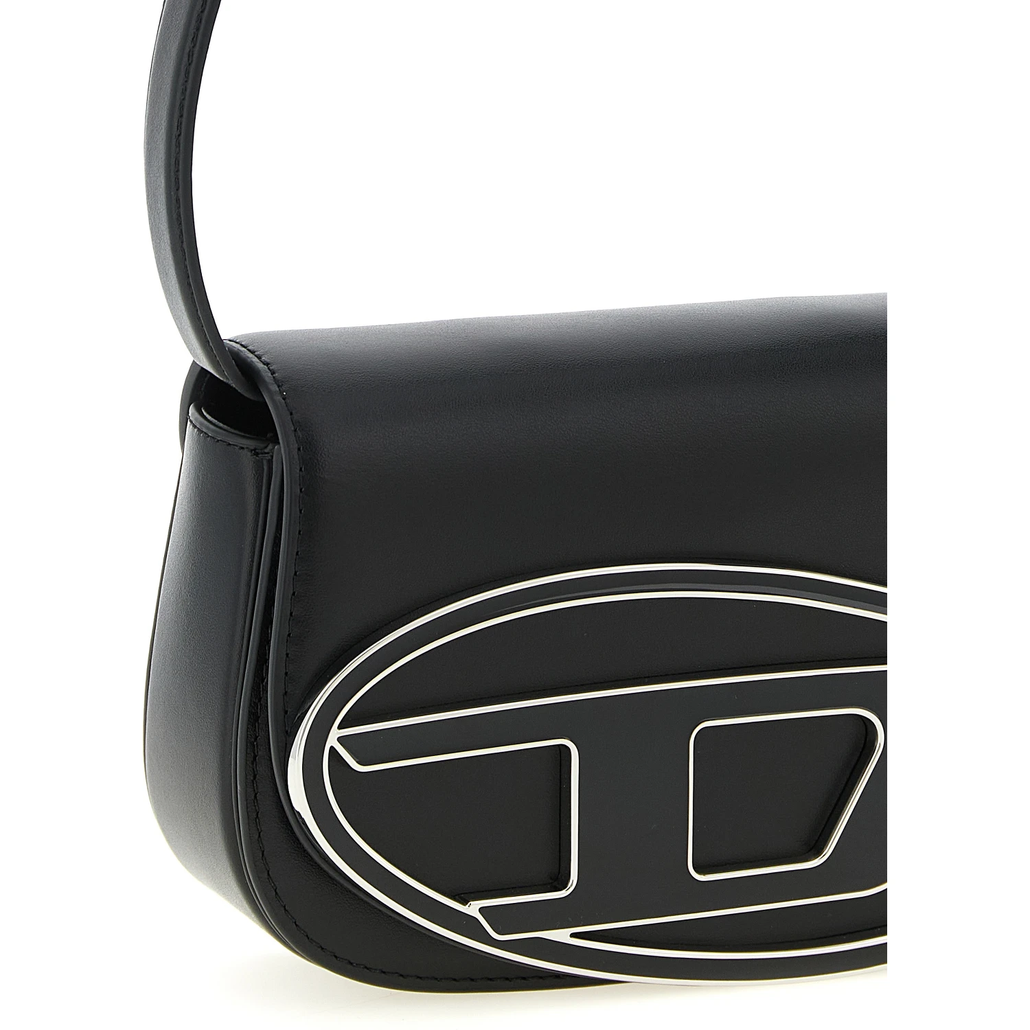 Black Cowhide Shoulder Bag