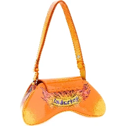 Orange Polyethylene Crossbody Bag