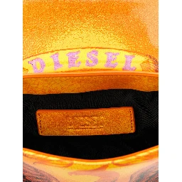 Orange Polyethylene Crossbody Bag