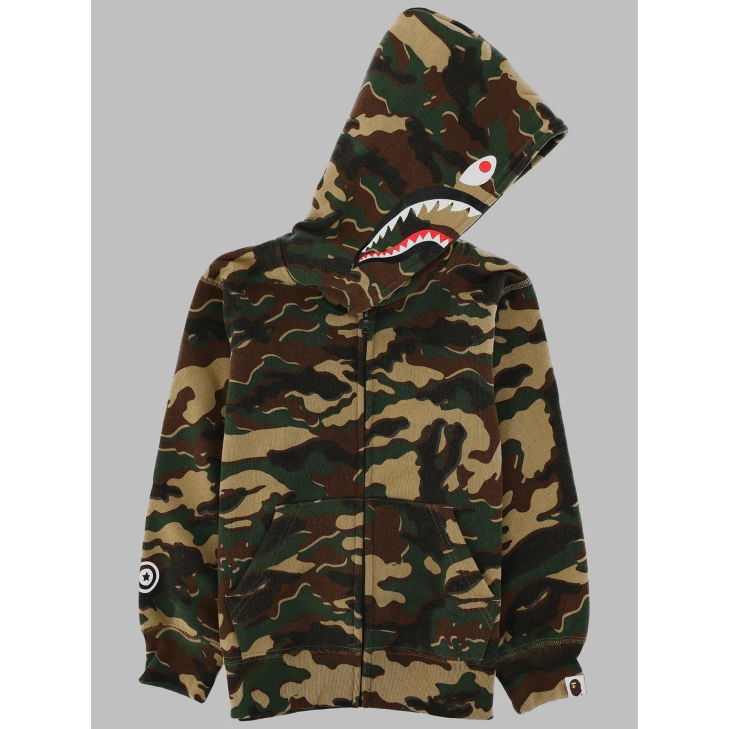 camo shark zip
