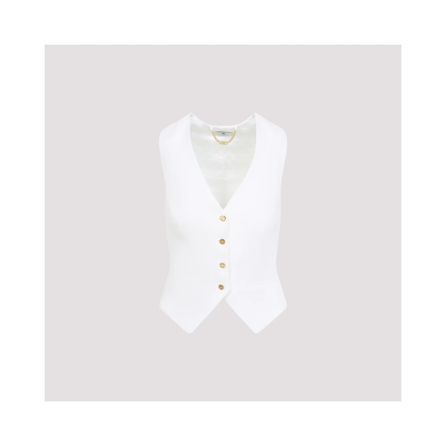 Elisabetta Franchi Linen Gilet