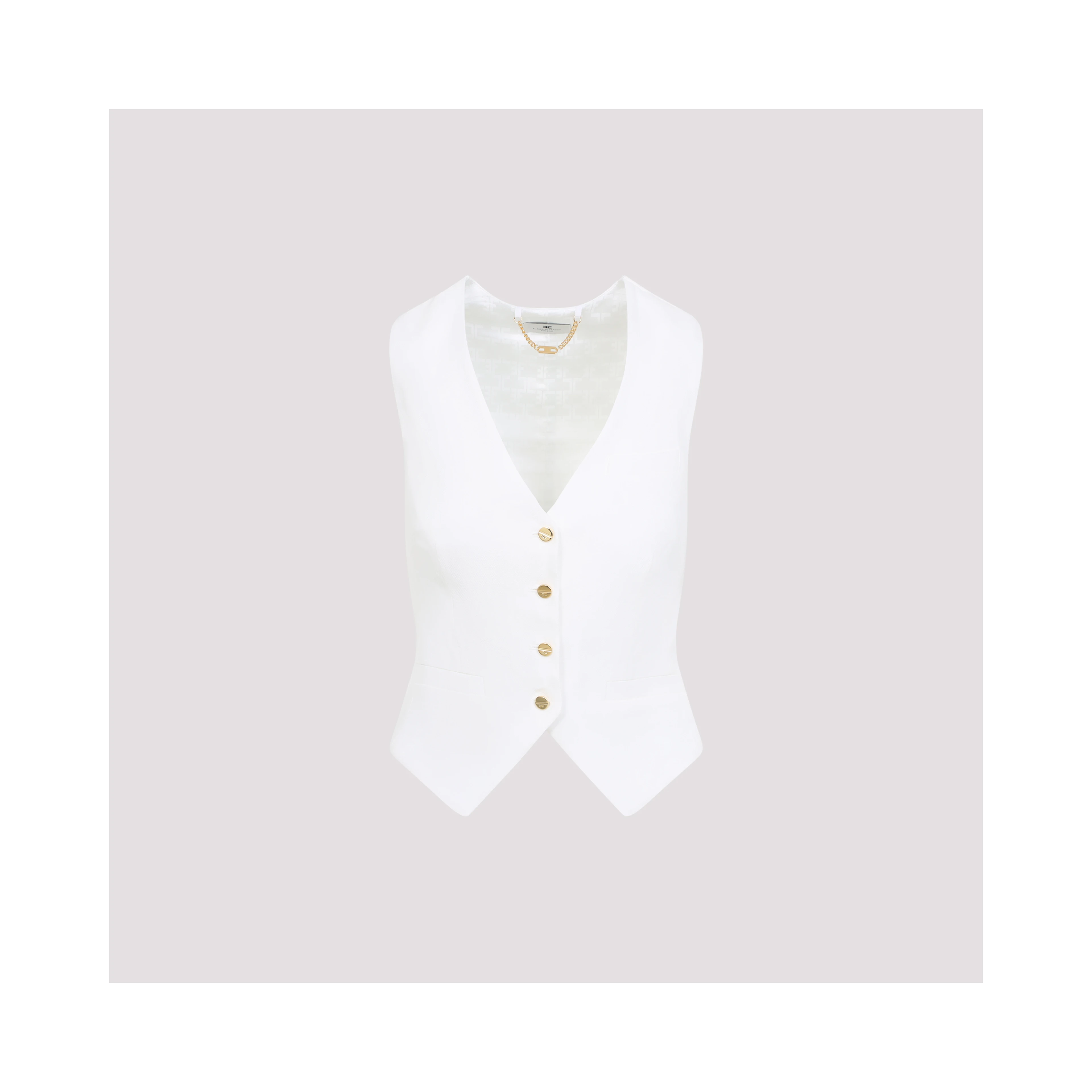 Elisabetta Franchi Linen Gilet