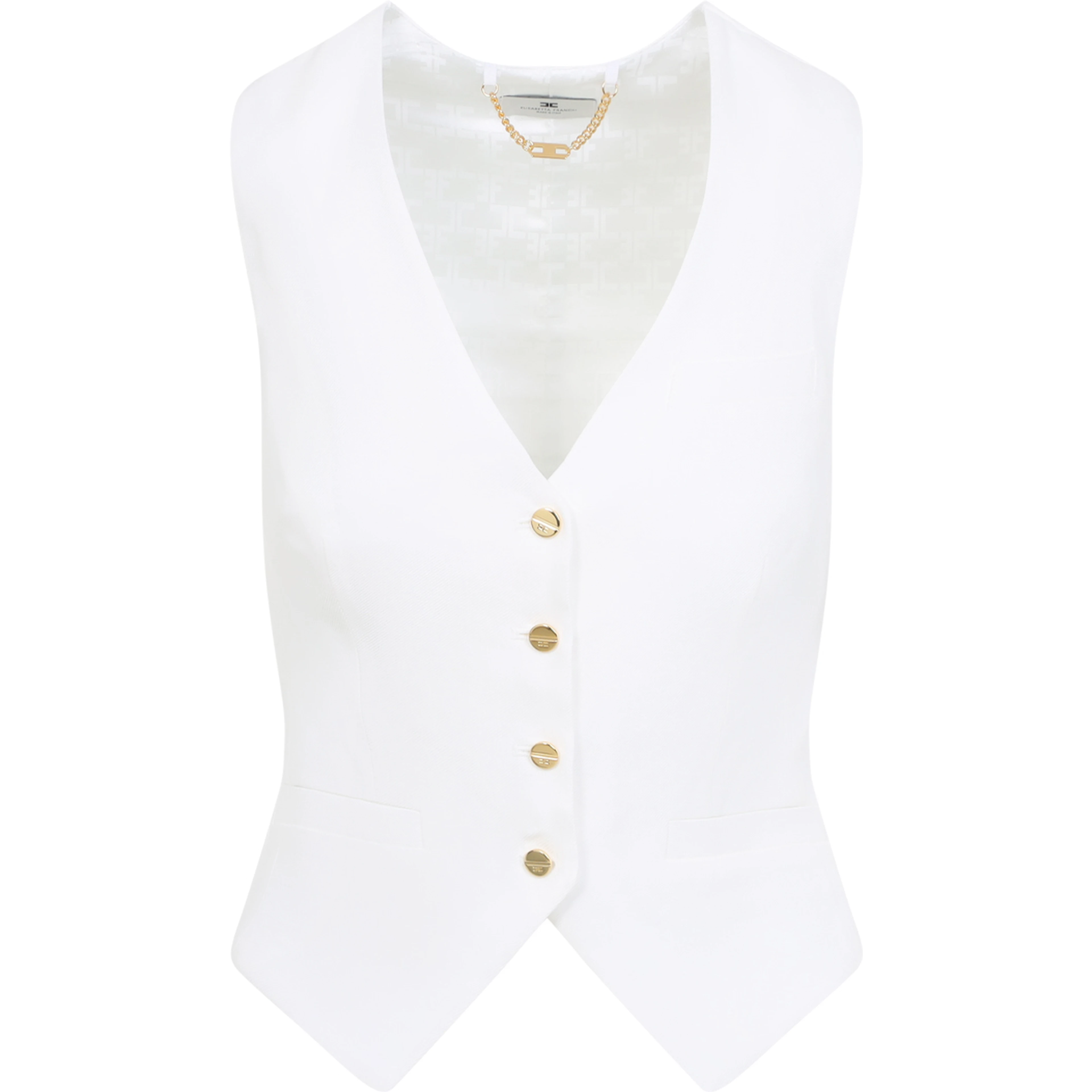 Elisabetta Franchi Linen Gilet