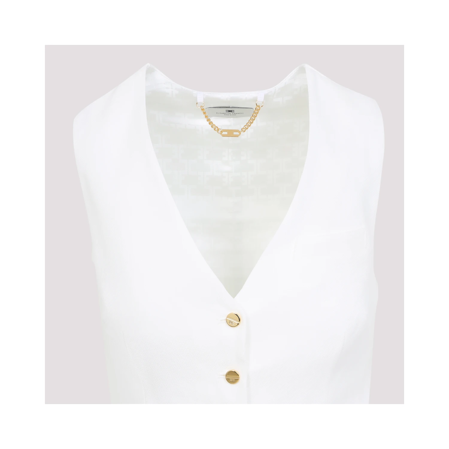 Elisabetta Franchi Linen Gilet