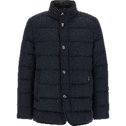 Blue Wool Full-Length Jacket