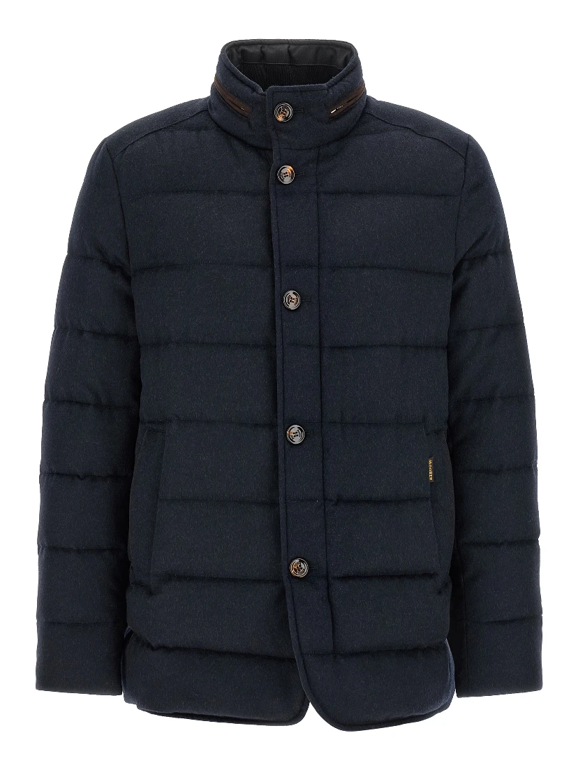 Blue Wool Full-Length Jacket