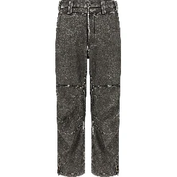 Gray Polyethylene Casual Pants