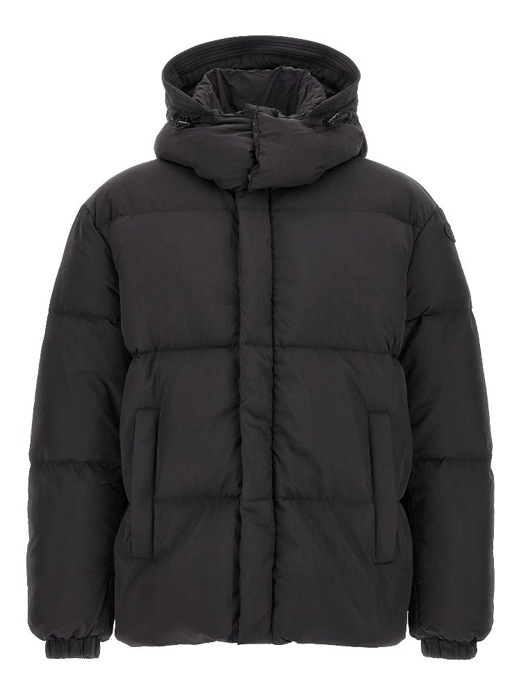Black Polyamide Full-Length Jacket