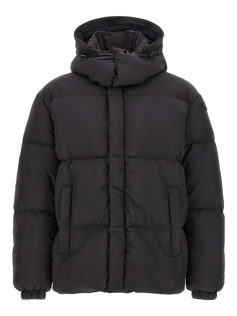 Black Polyamide Full-Length Jacket
