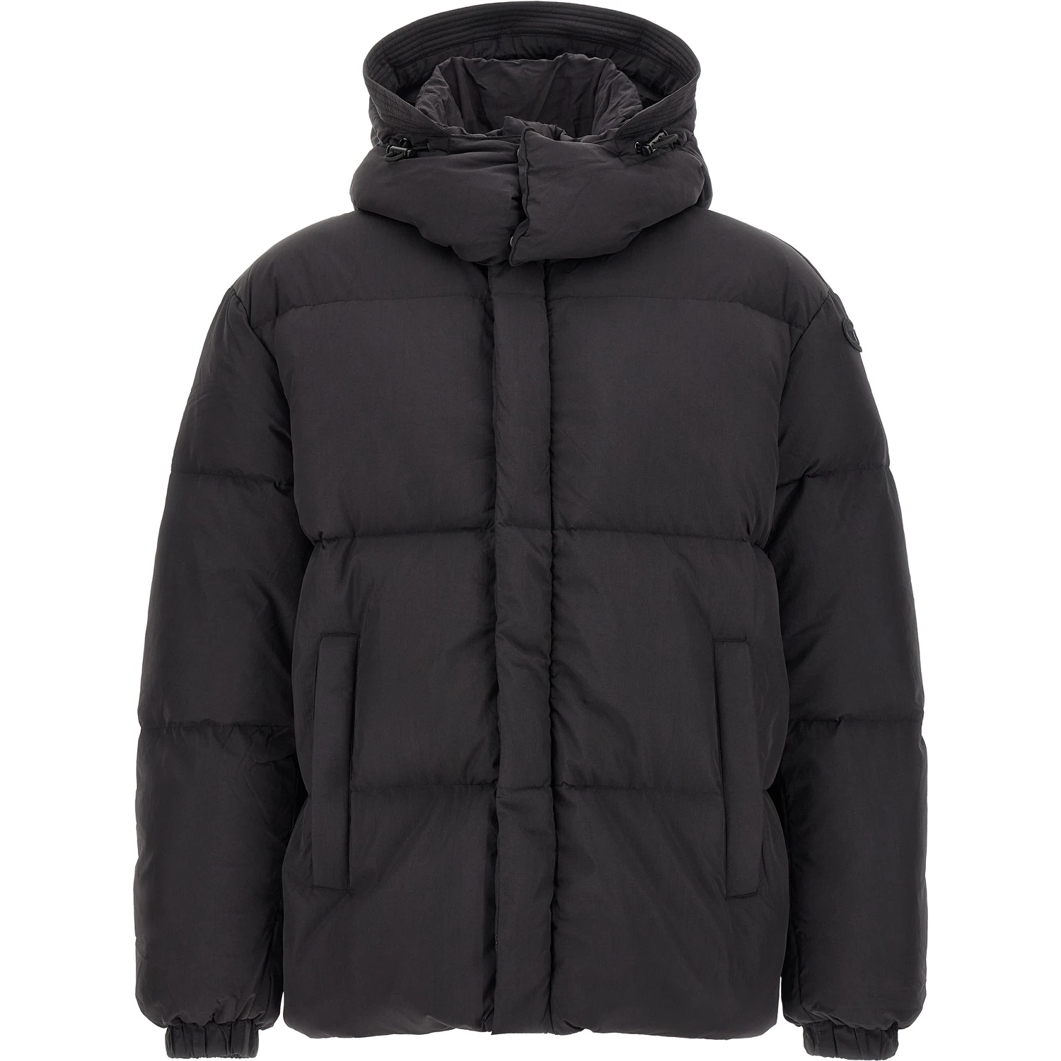 Black Polyamide Full-Length Jacket