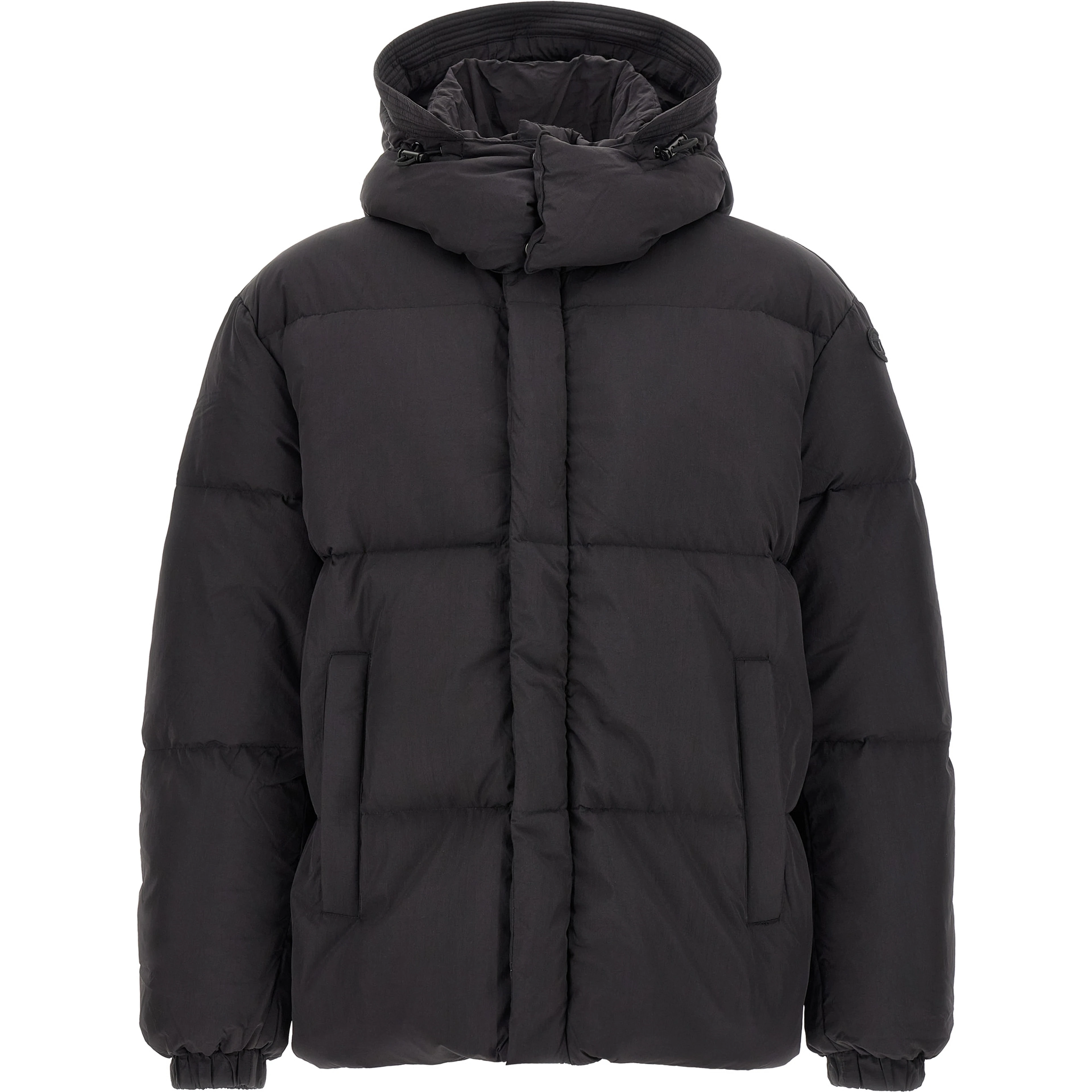 Black Polyamide Full-Length Jacket