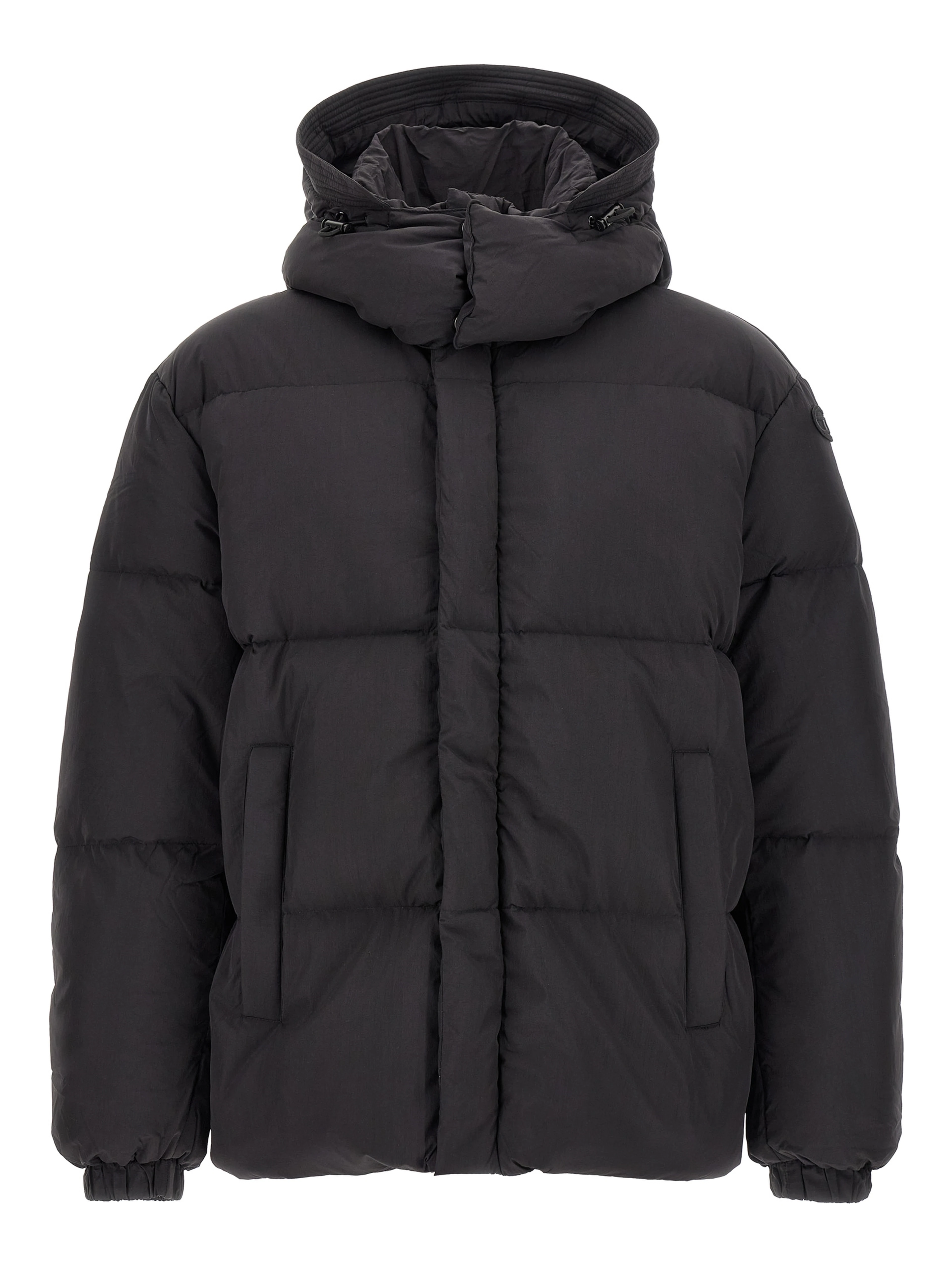 Black Polyamide Full-Length Jacket