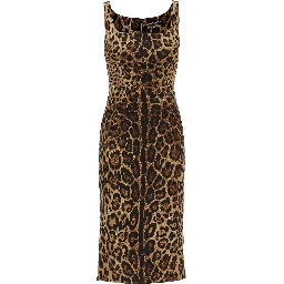 Brown Silk Midi Dress