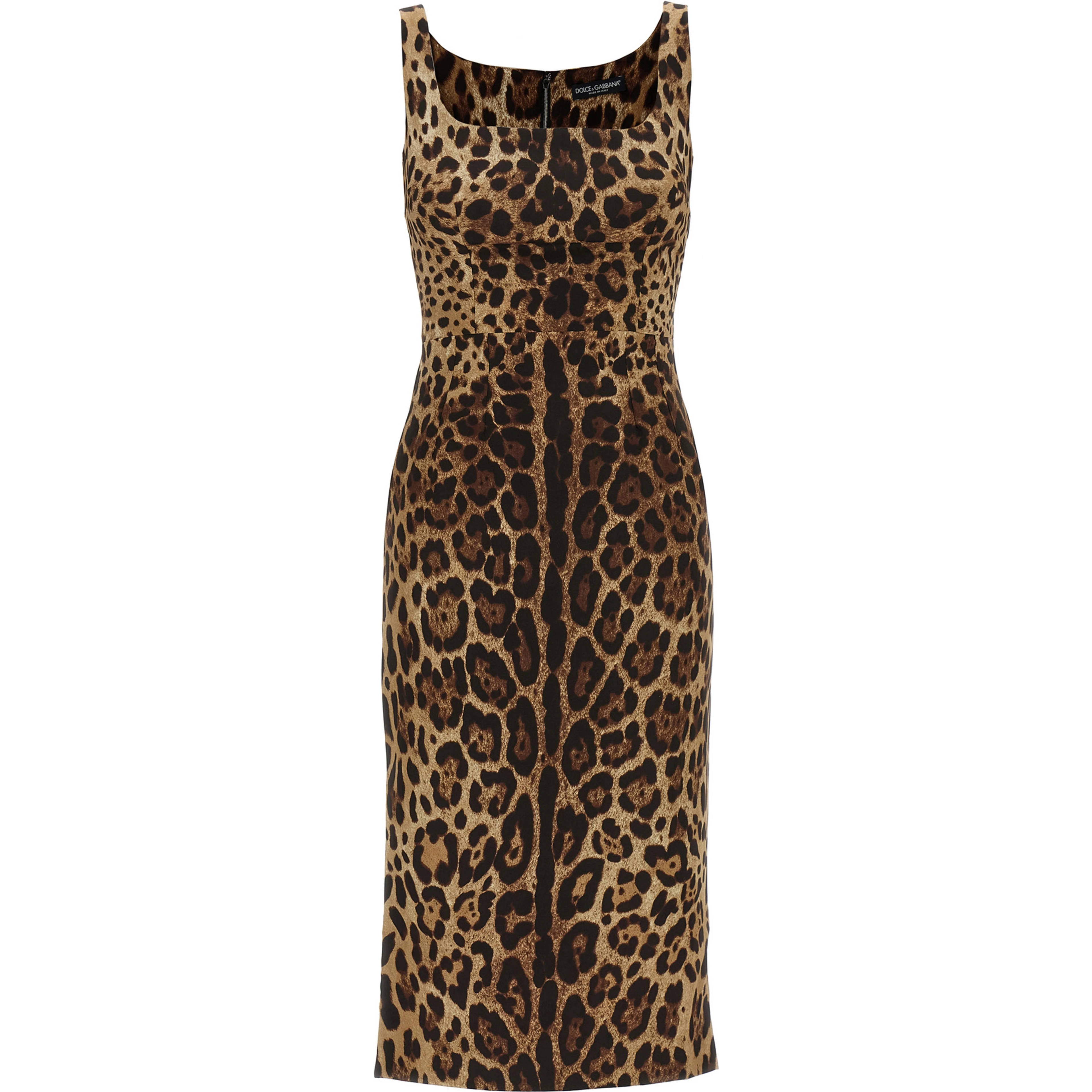 Brown Silk Midi Dress