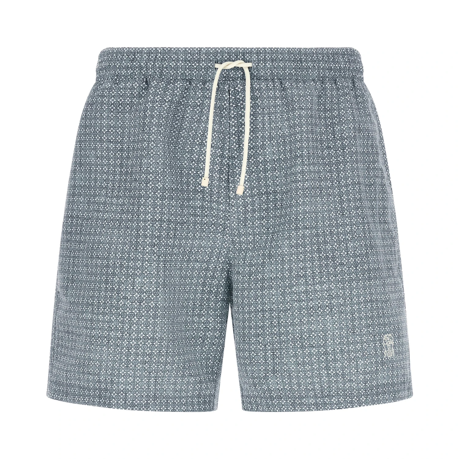 Blue Polyester Swim Shorts