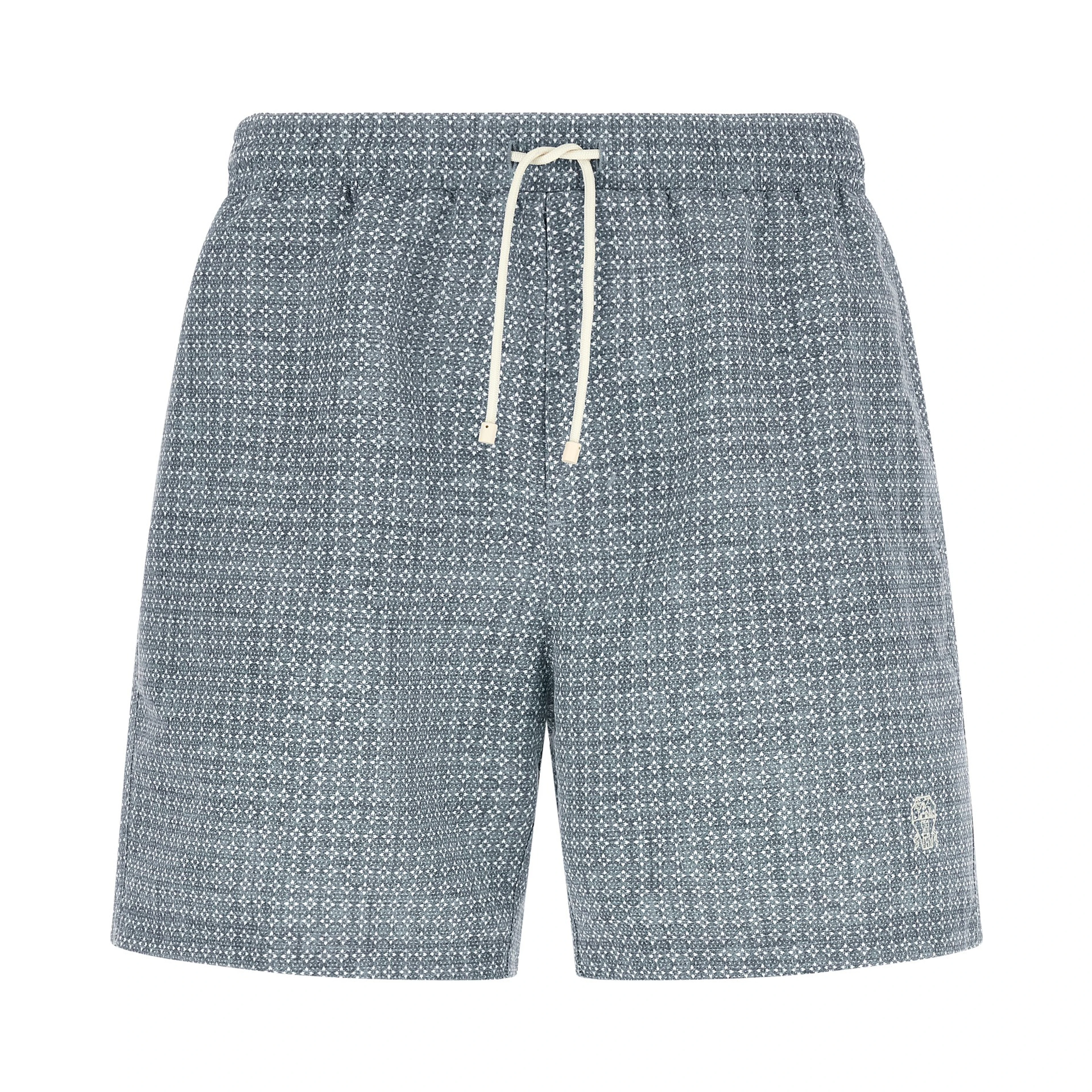 Blue Polyester Swim Shorts