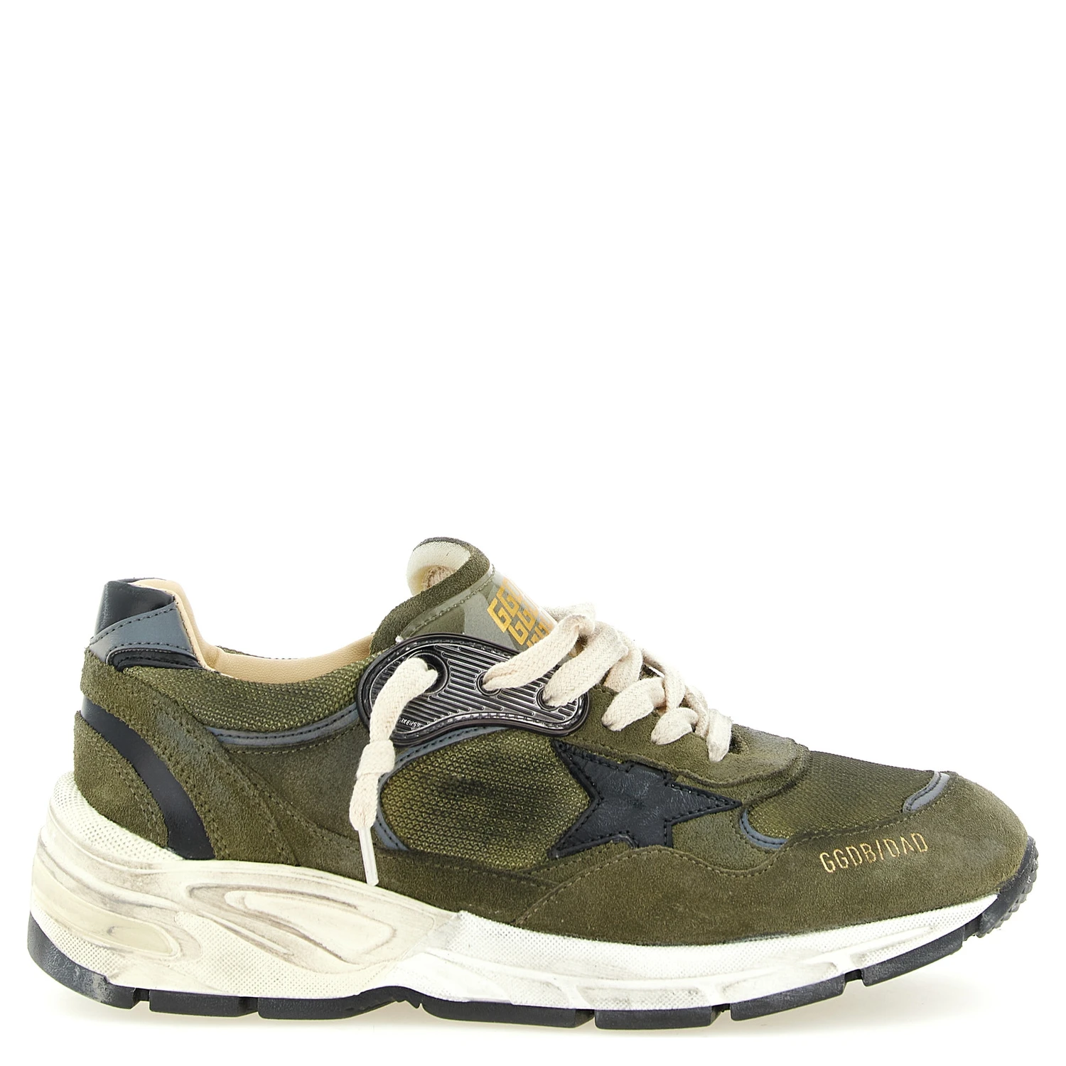 Bicolor Leather Athletic Sneakers