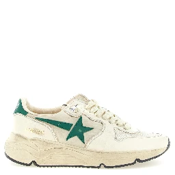 Bicolor Leather Athletic Sneakers