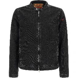 Black Cotton Denim Jacket