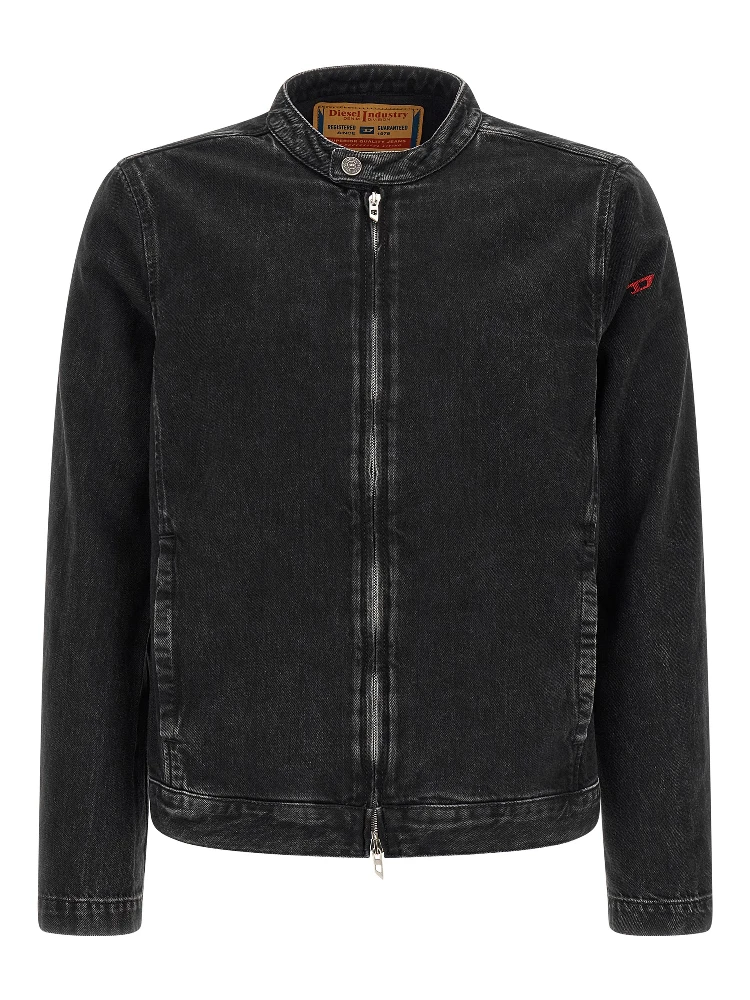 Black Cotton Denim Jacket