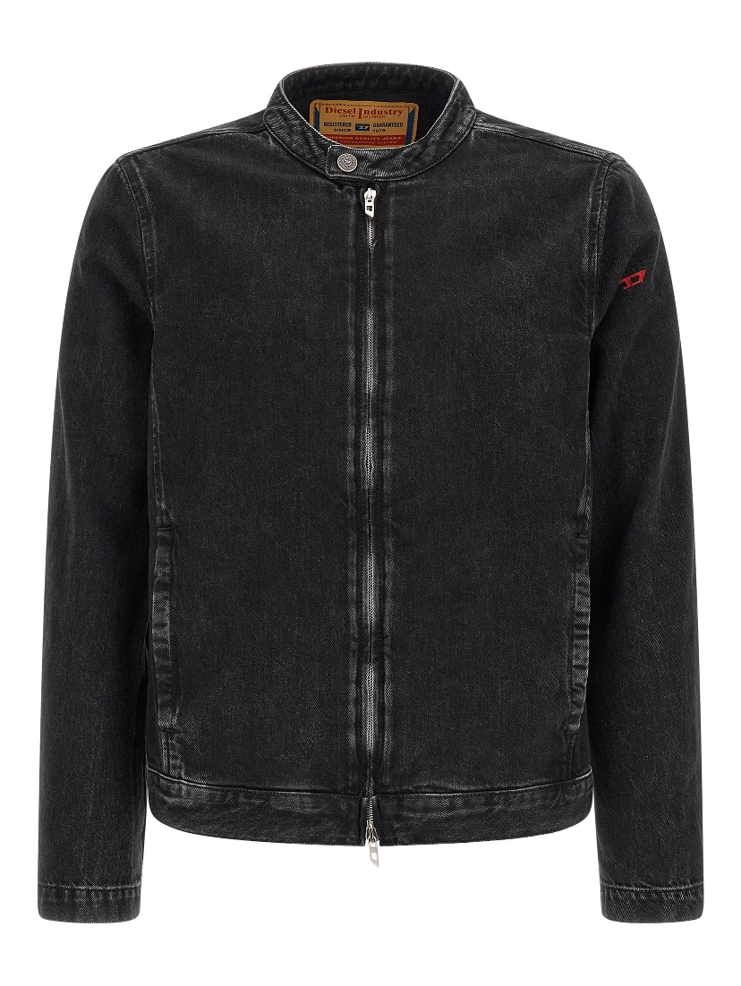 Black Cotton Denim Jacket