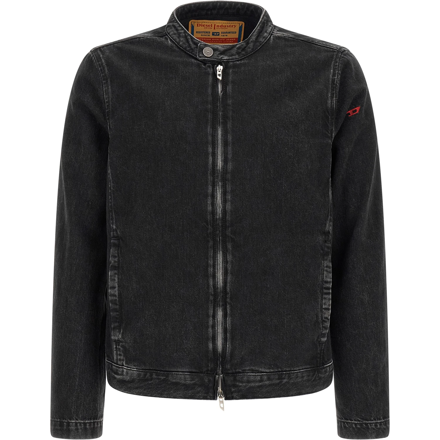 Black Cotton Denim Jacket