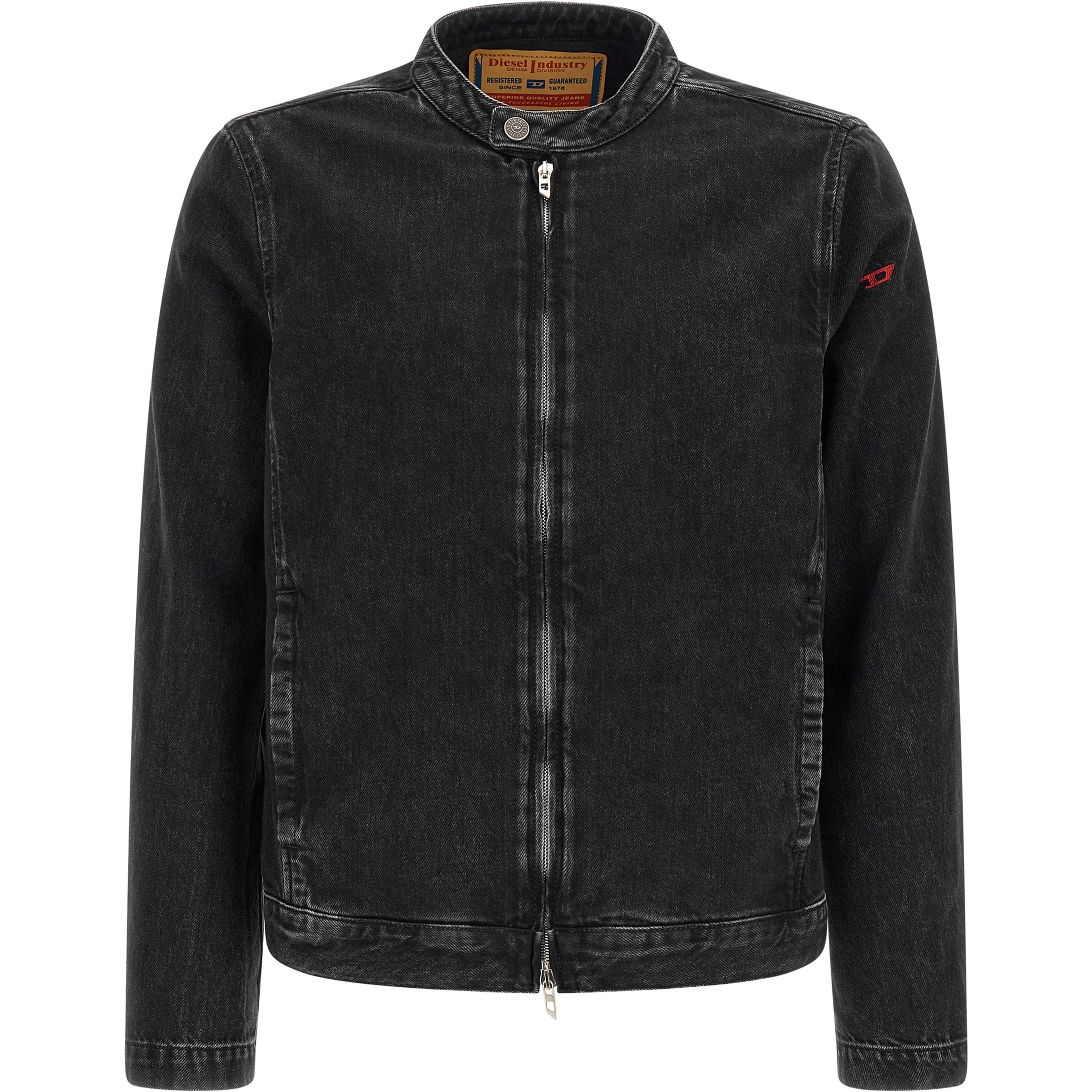 Black Cotton Denim Jacket