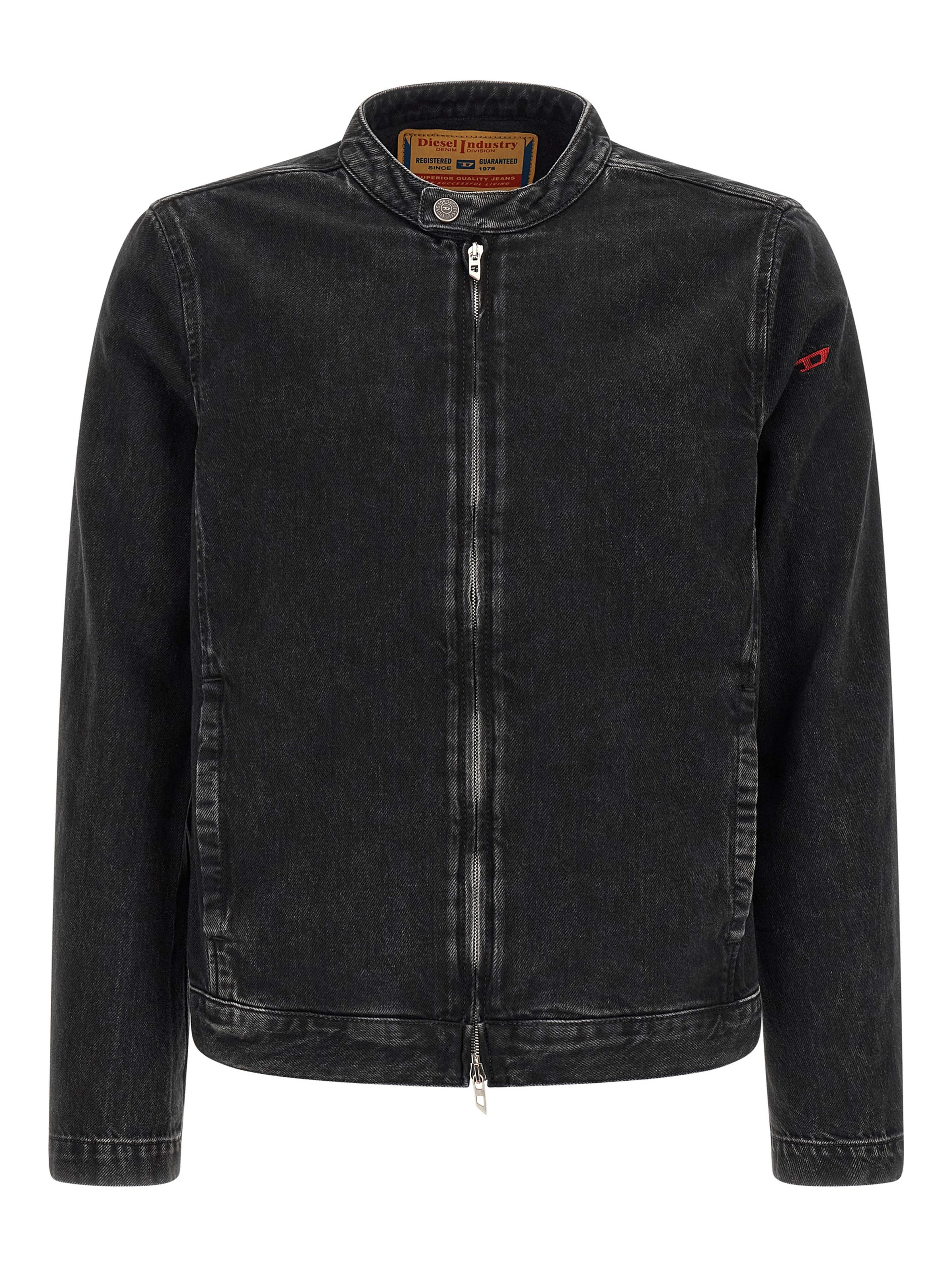 Black Cotton Denim Jacket