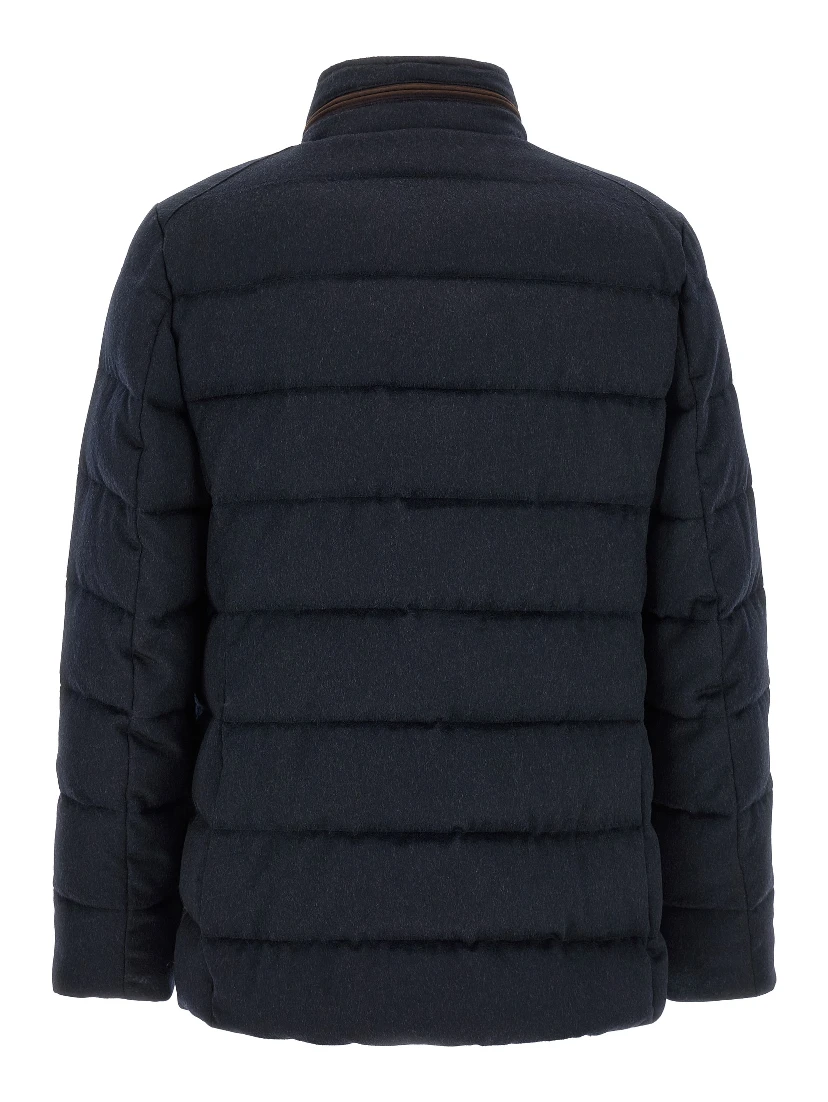 Blue Wool Full-Length Jacket