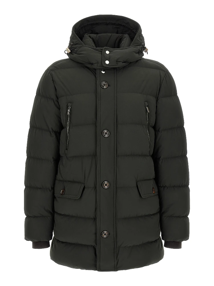 Bicolor Wool Full-Length Jacket