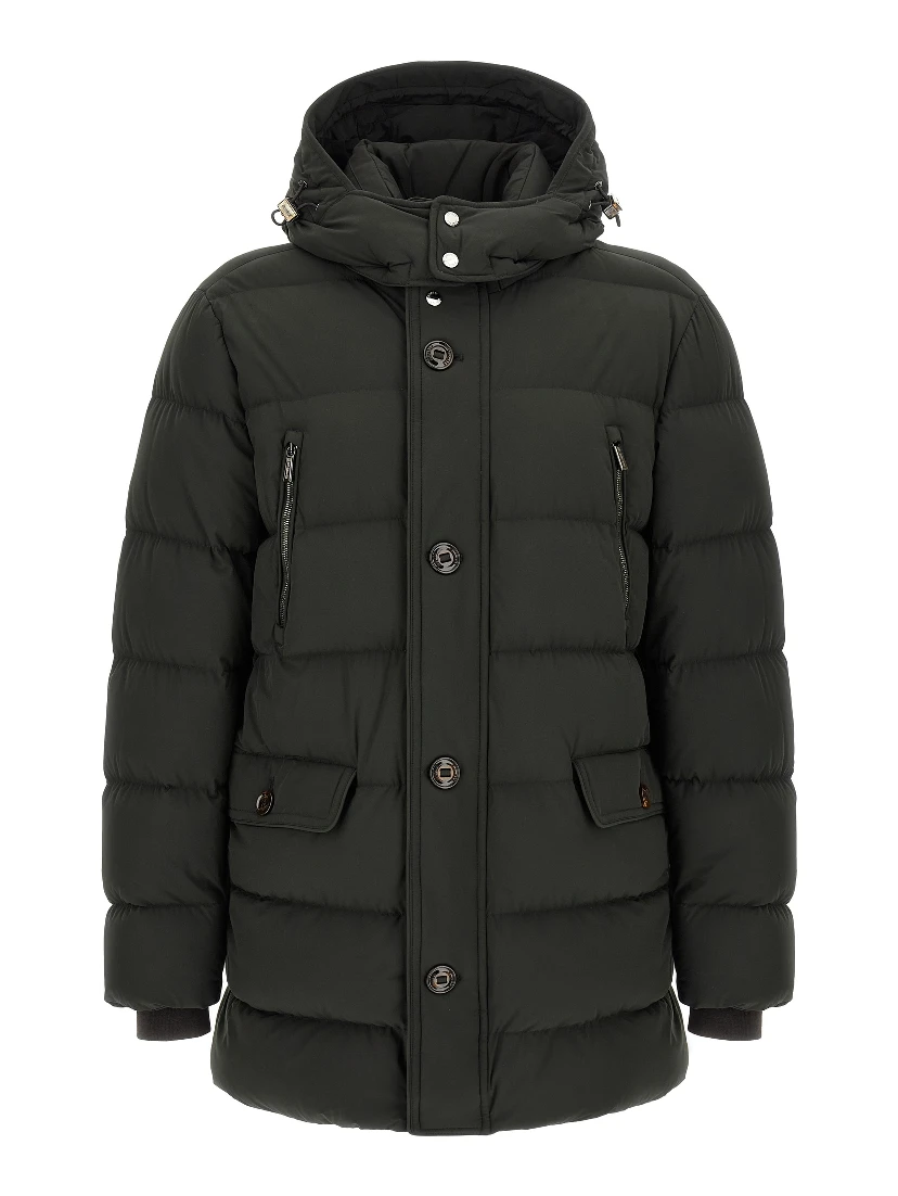 Bicolor Wool Full-Length Jacket