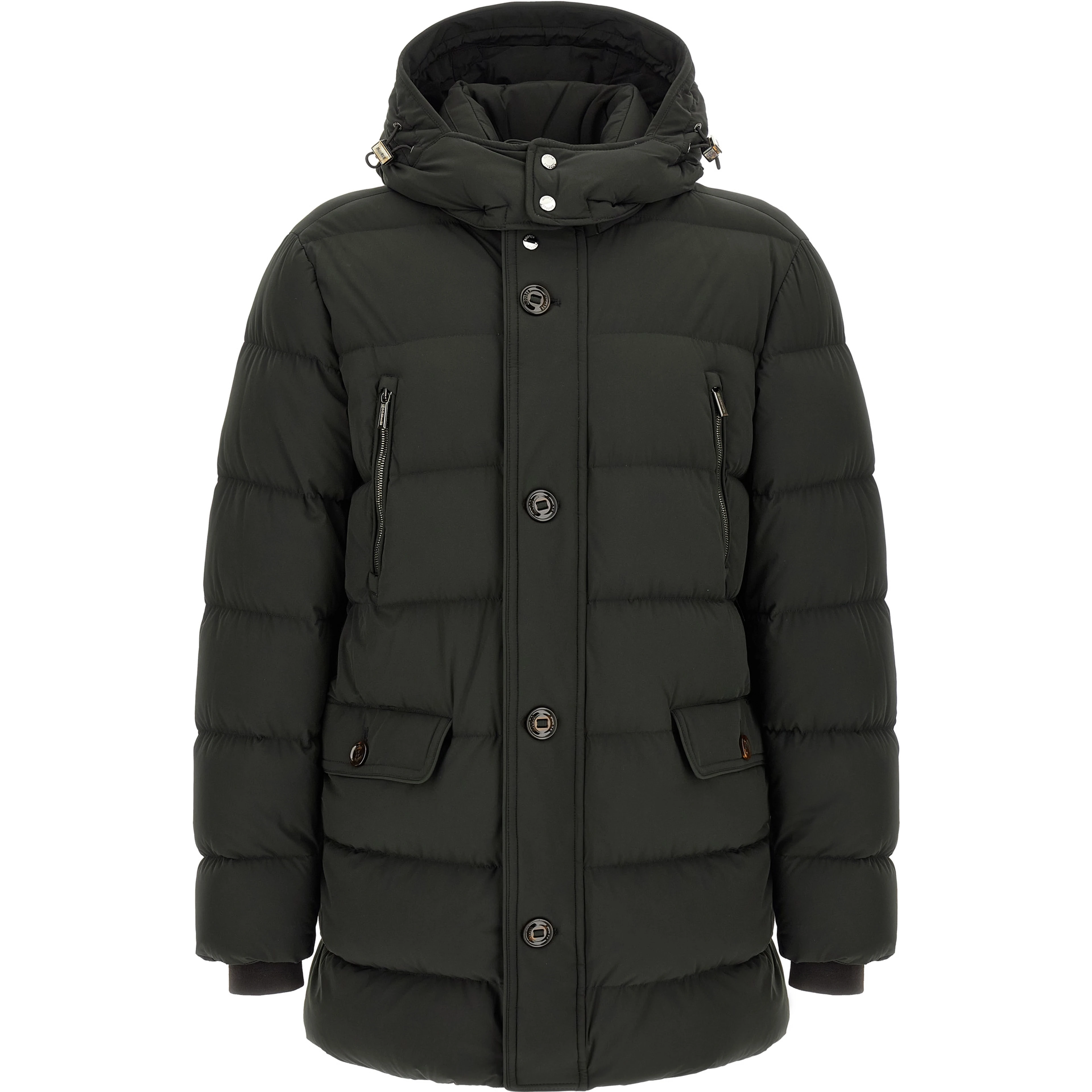 Bicolor Wool Full-Length Jacket