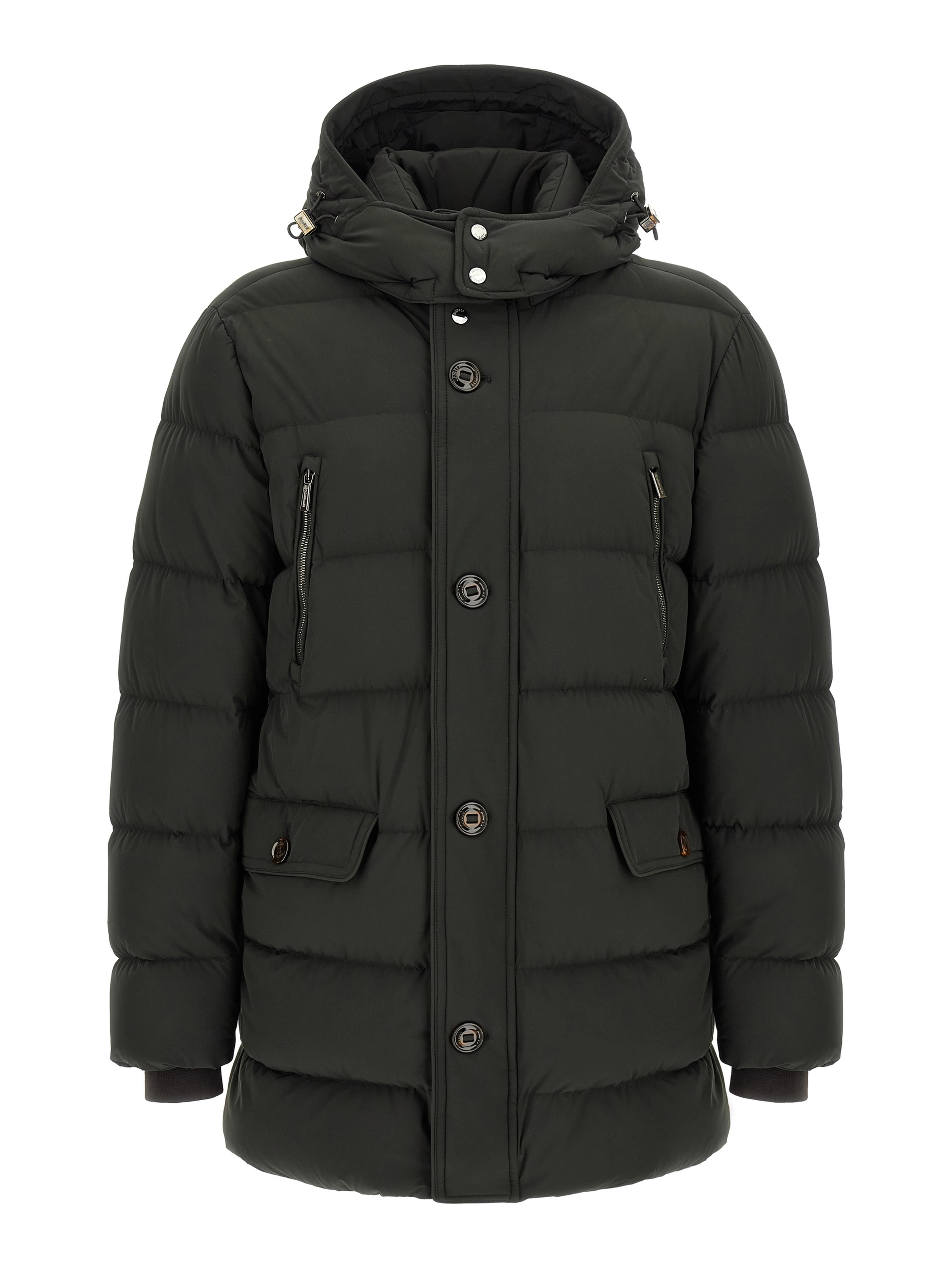 Bicolor Wool Full-Length Jacket