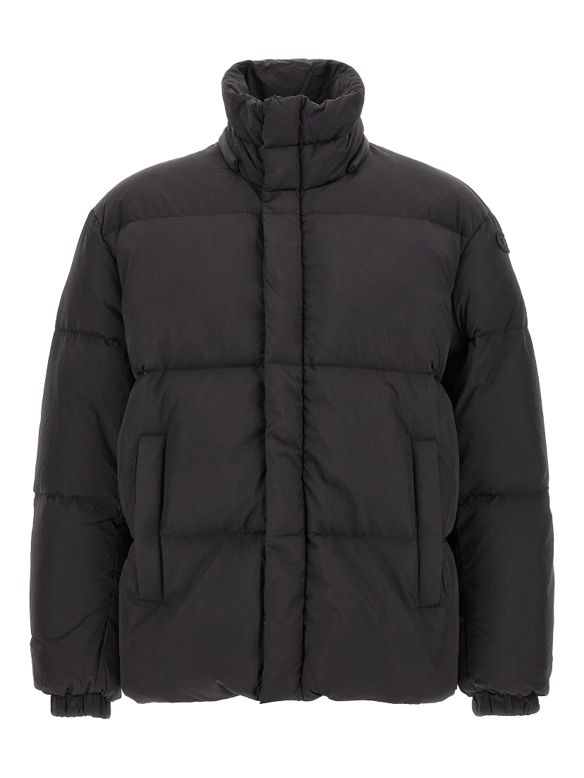 Black Polyamide Full-Length Jacket