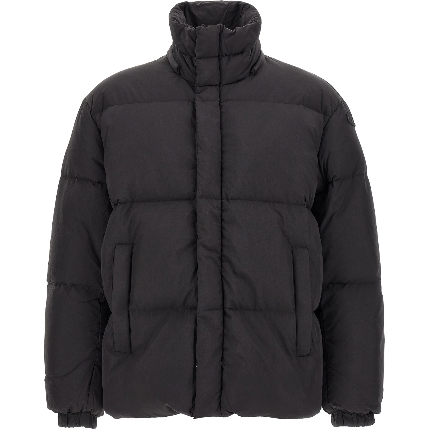 Black Polyamide Full-Length Jacket