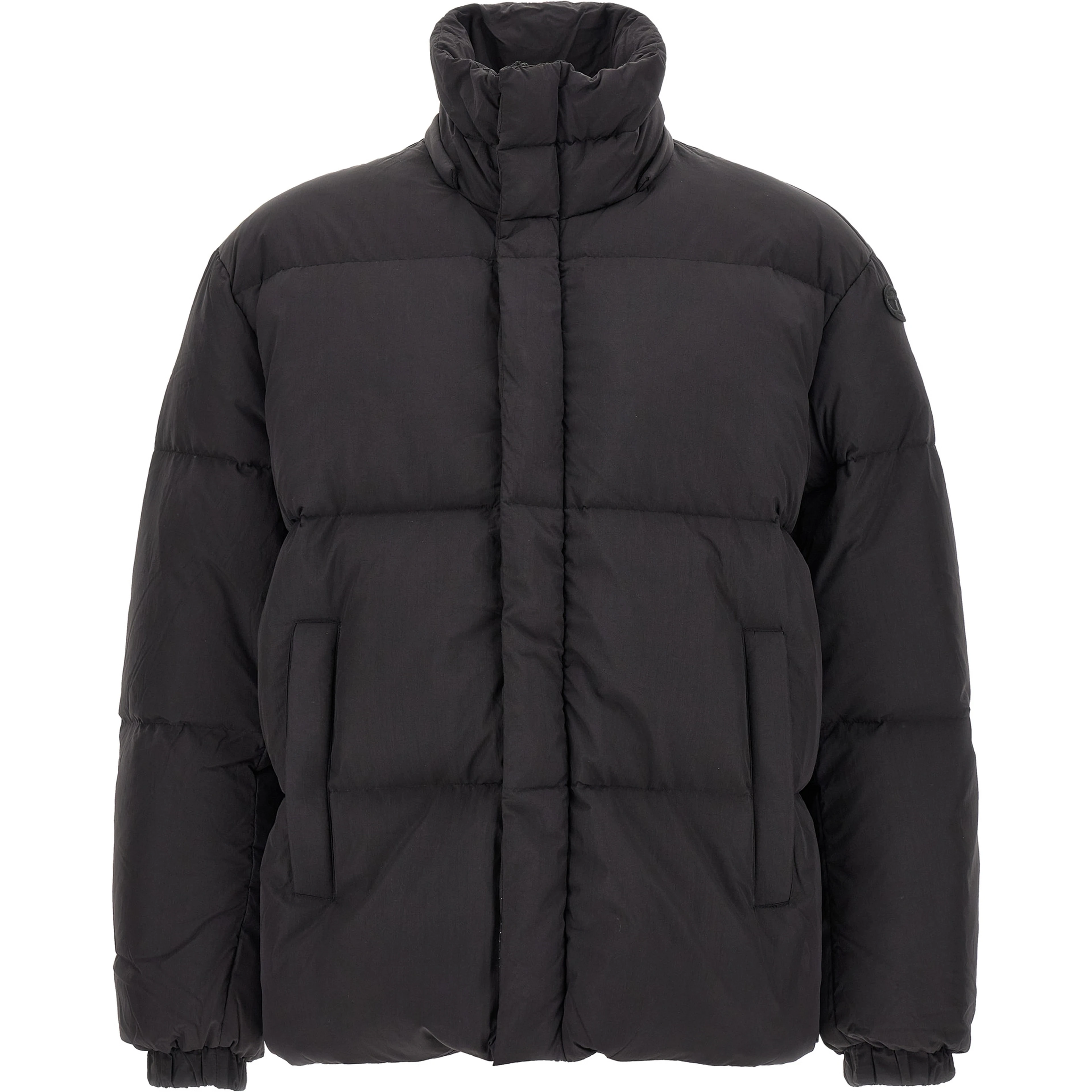 Black Polyamide Full-Length Jacket