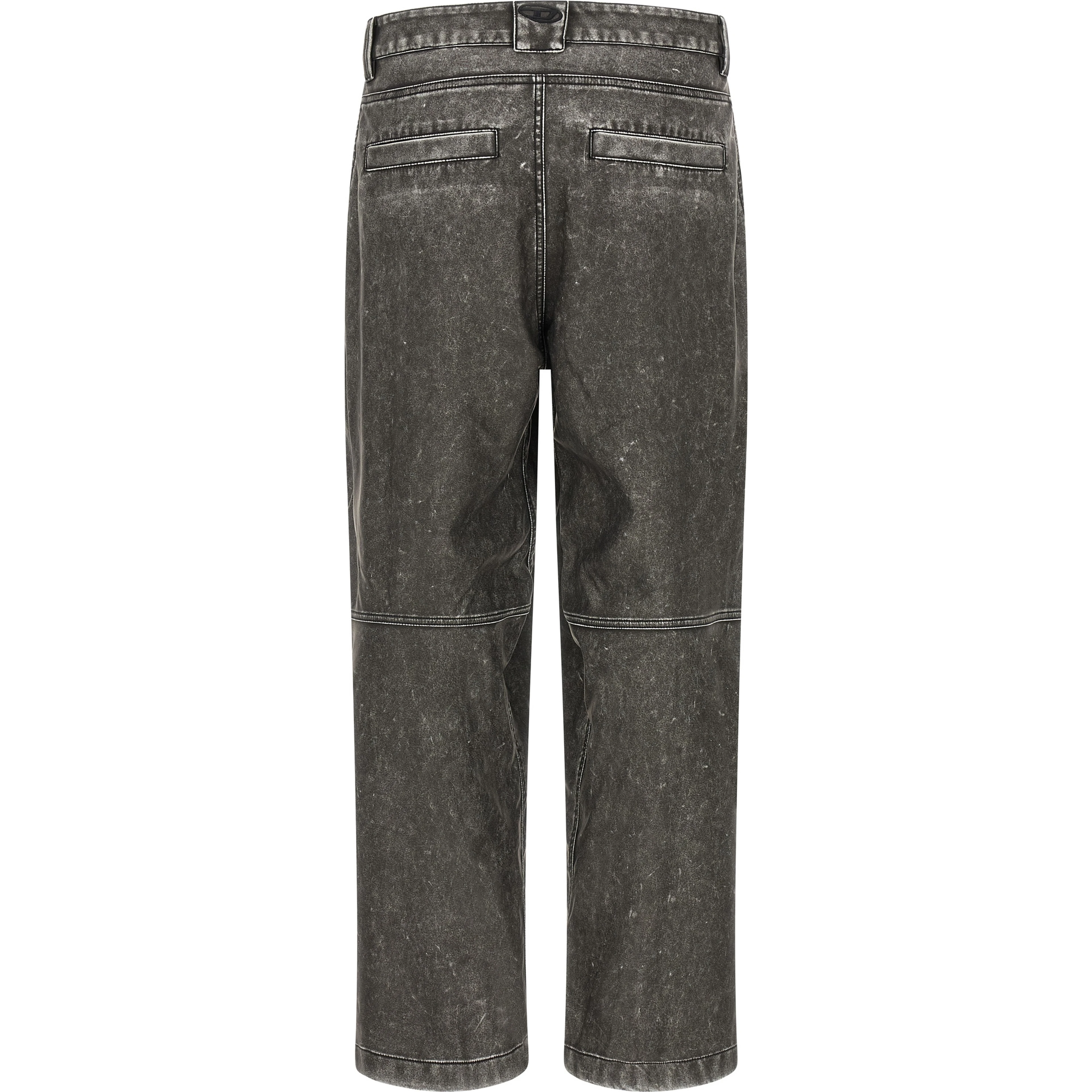 Gray Polyethylene Casual Pants