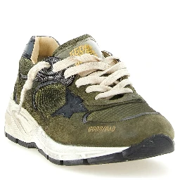 Bicolor Leather Athletic Sneakers