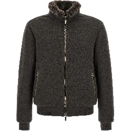 Brown Wool Bomber