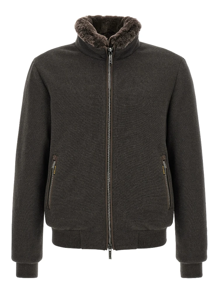 Brown Wool Bomber
