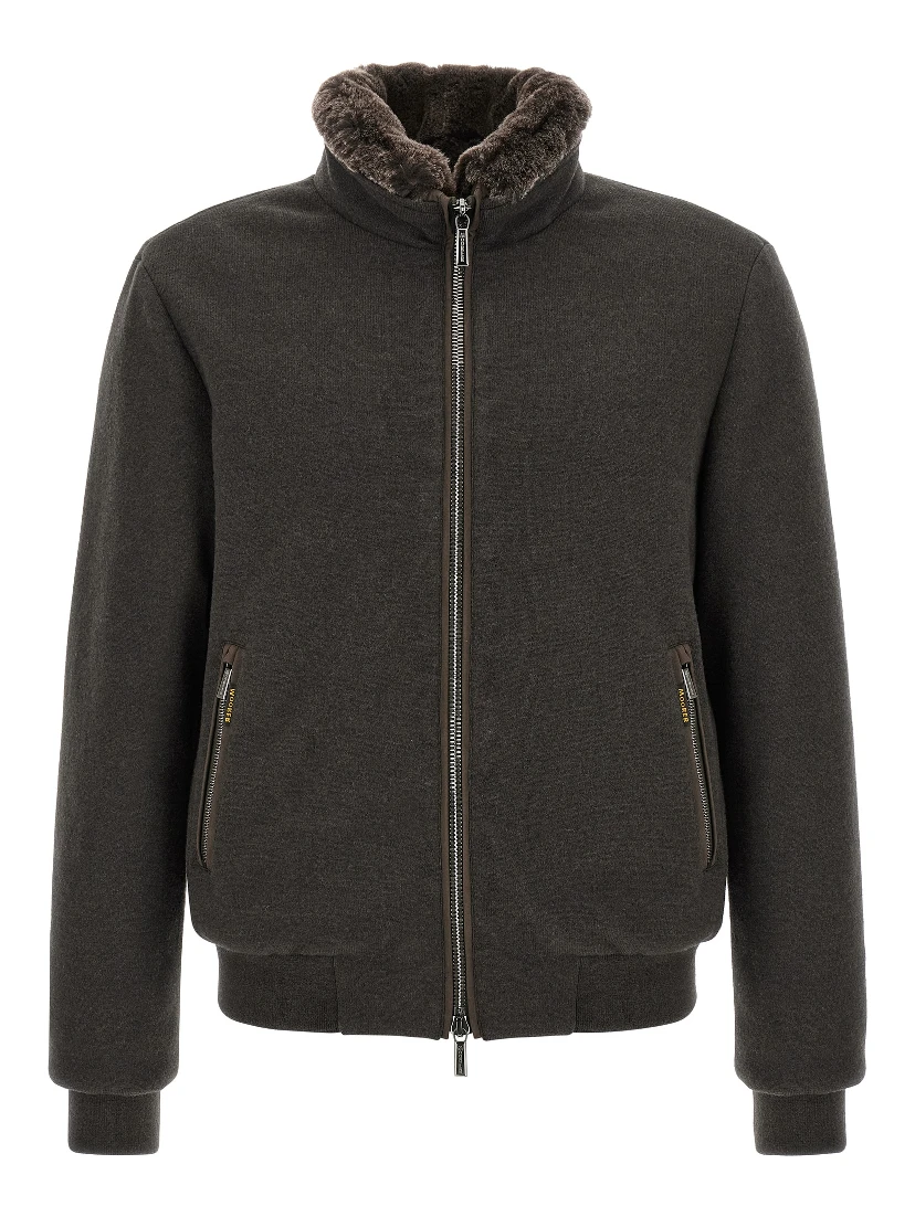 Brown Wool Bomber