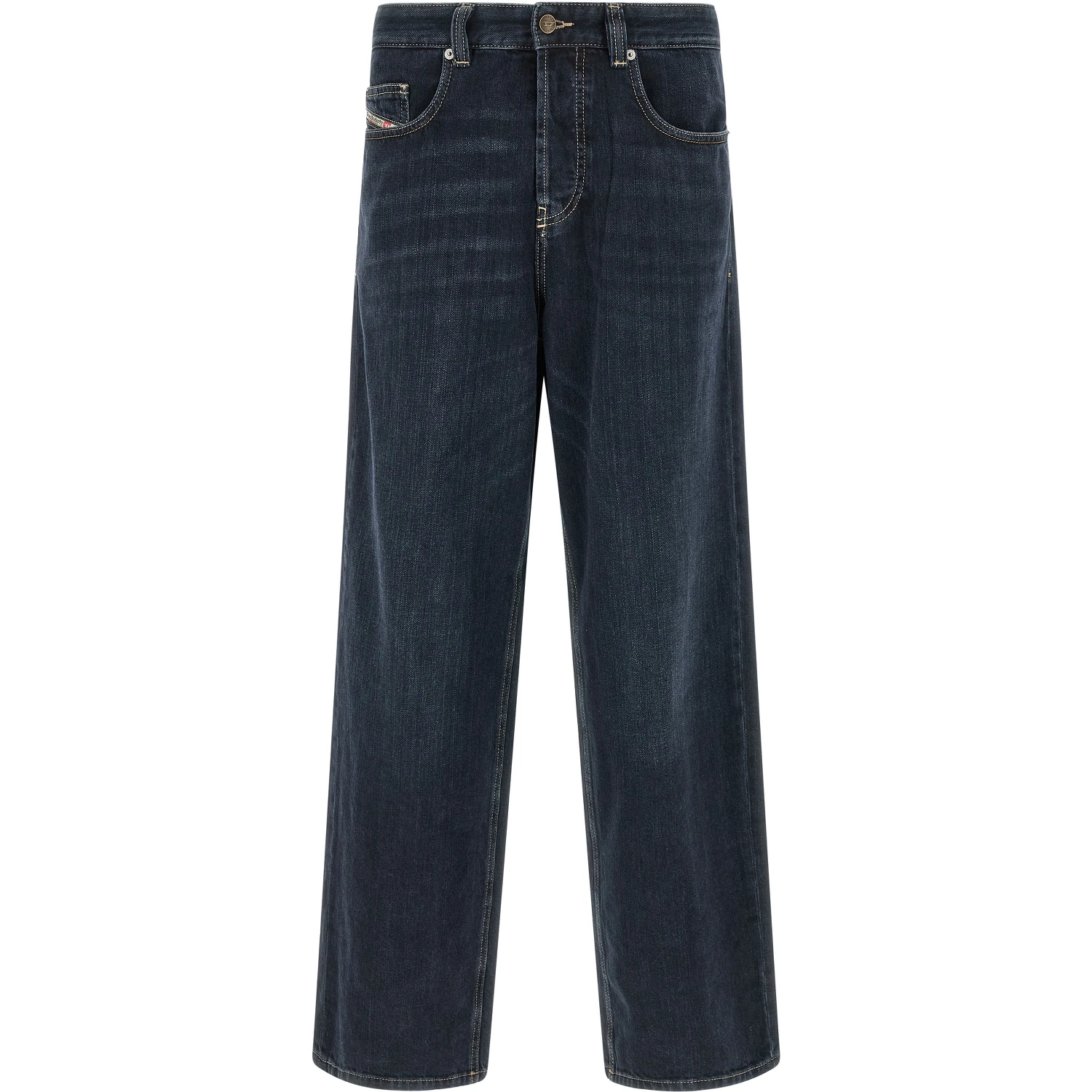 Blue Cotton Relaxed Fit Jeans