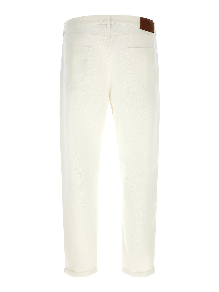 White Cotton Cropped Jeans alternative
