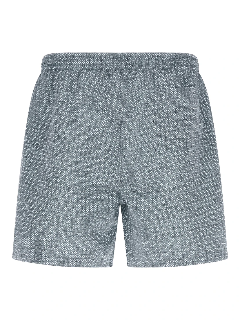 Blue Polyester Swim Shorts