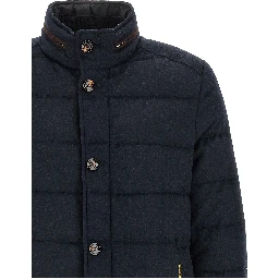 Blue Wool Full-Length Jacket