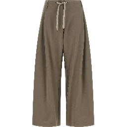Gray Cotton Athletic Pants