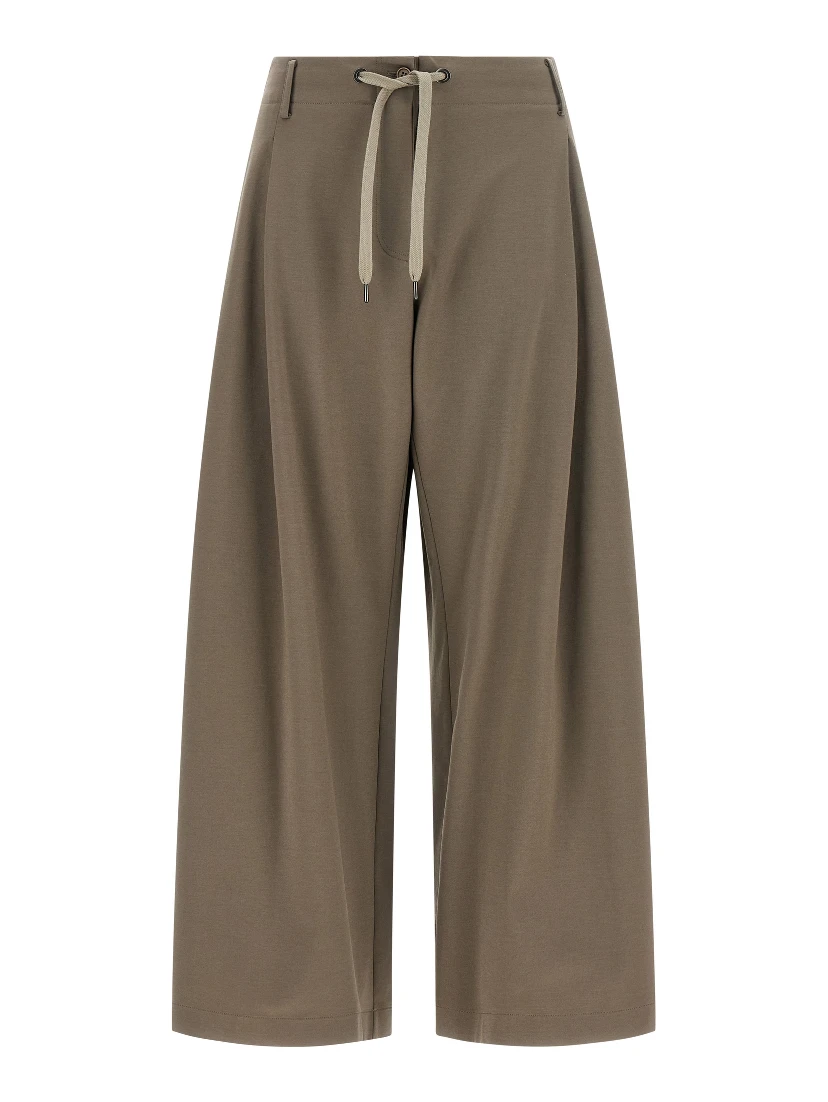Gray Cotton Athletic Pants